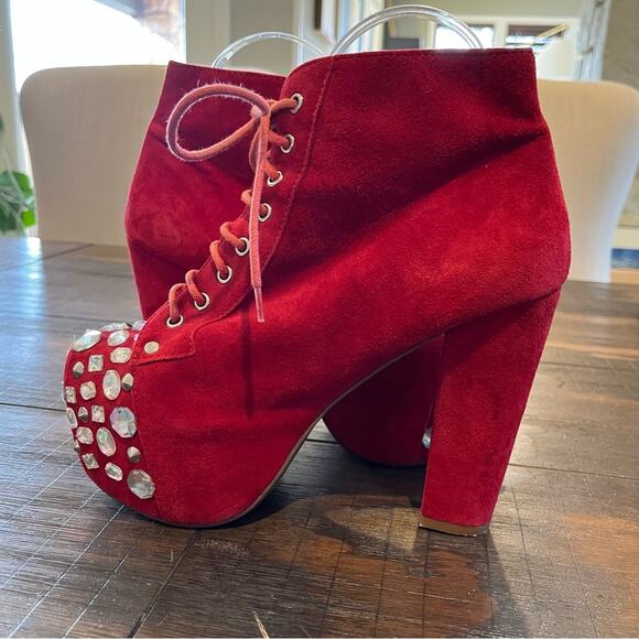 Jeffrey Campbell Urban Outfitters Lita Jeweled Boot Size 8 - Picture 3 of 8